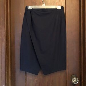 Navy Asymmetrical Pencil Skirt J Crew 365